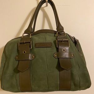 Kate Moss x Longchamp green suede bag. Hardly used